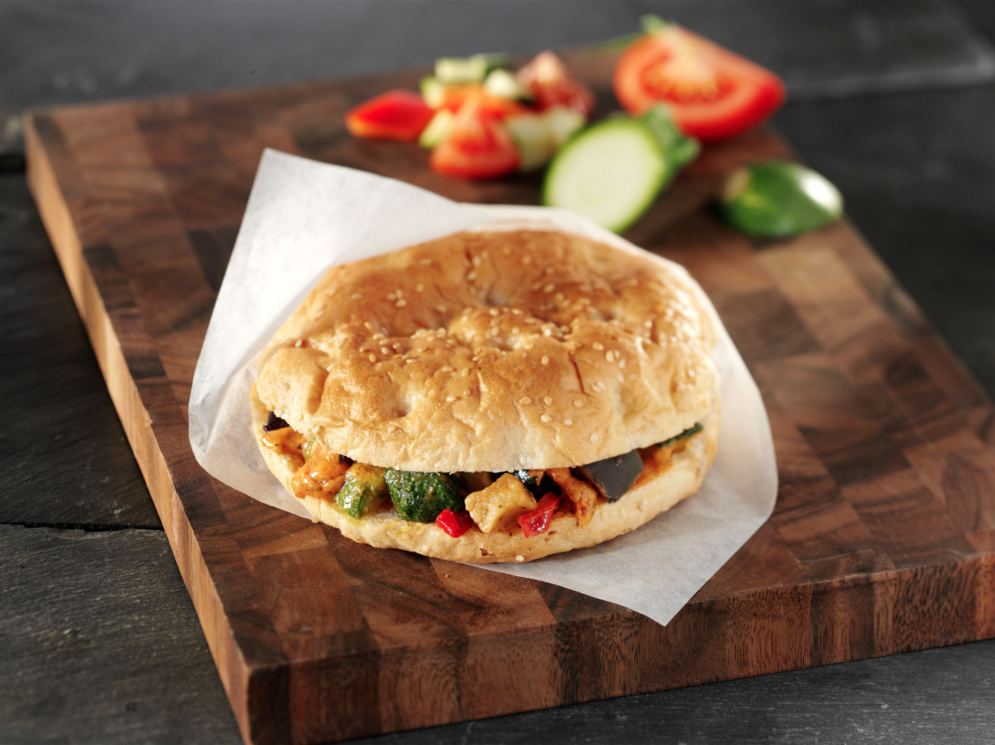<h5>Veganes Pita-Sandwich mit Gemüse</h5>