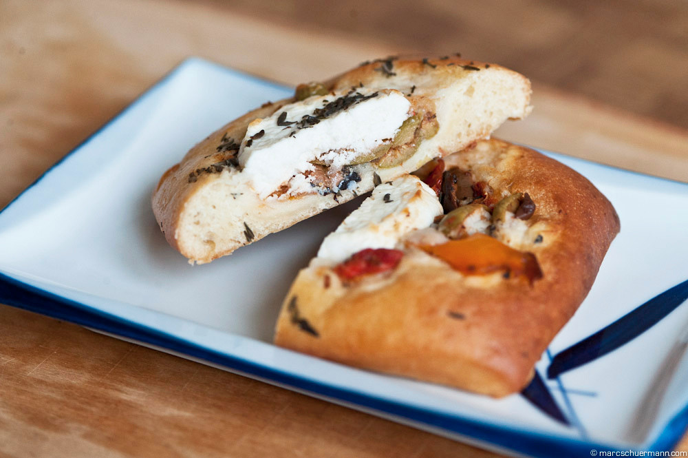 <h5>Butter-Brioche mit Ziegenkäse</h5>